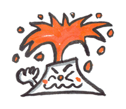 Man of explosion volcano sticker #10856081