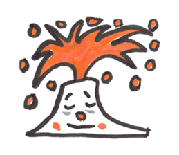 Man of explosion volcano sticker #10856084