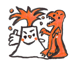 Man of explosion volcano sticker #10856087