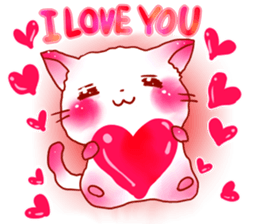 Cute Marshmallow cat sticker #10856208