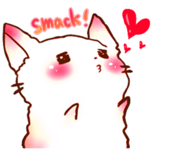 Cute Marshmallow cat sticker #10856209