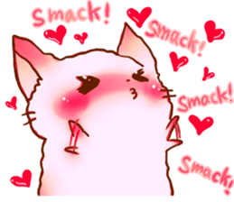 Cute Marshmallow cat sticker #10856210