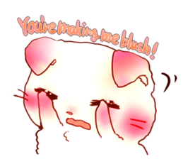 Cute Marshmallow cat sticker #10856211