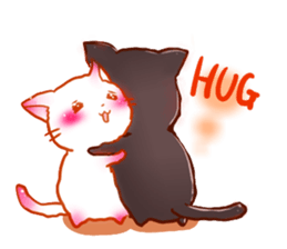 Cute Marshmallow cat sticker #10856212