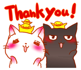 Cute Marshmallow cat sticker #10856213