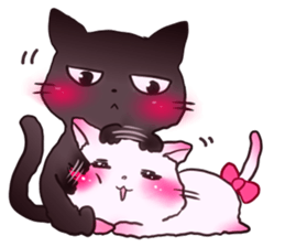Cute Marshmallow cat sticker #10856215