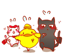 Cute Marshmallow cat sticker #10856216