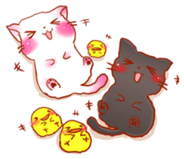 Cute Marshmallow cat sticker #10856218