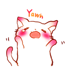 Cute Marshmallow cat sticker #10856220