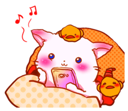 Cute Marshmallow cat sticker #10856221