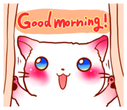 Cute Marshmallow cat sticker #10856223
