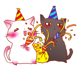 Cute Marshmallow cat sticker #10856224