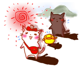 Cute Marshmallow cat sticker #10856228