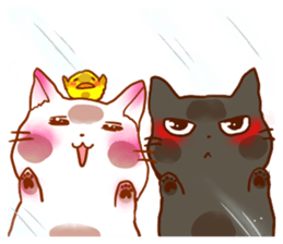 Cute Marshmallow cat sticker #10856230