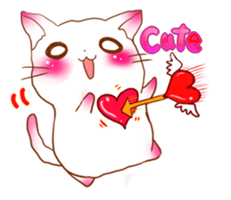 Cute Marshmallow cat sticker #10856232