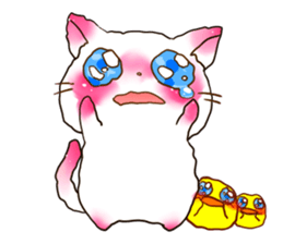 Cute Marshmallow cat sticker #10856236
