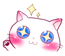 Cute Marshmallow cat sticker #10856238
