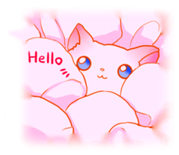 Cute Marshmallow cat sticker #10856240