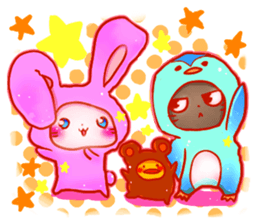 Cute Marshmallow cat sticker #10856243