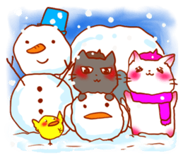 Cute Marshmallow cat sticker #10856246