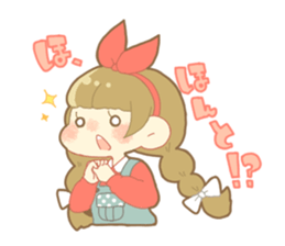 Boy and girl in an overall sticker #10857098