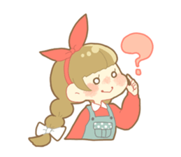 Boy and girl in an overall sticker #10857100