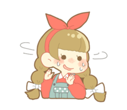 Boy and girl in an overall sticker #10857101