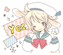 Rabbit ear boy Nicola sticker #10858289