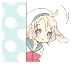 Rabbit ear boy Nicola sticker #10858292