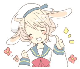 Rabbit ear boy Nicola sticker #10858294