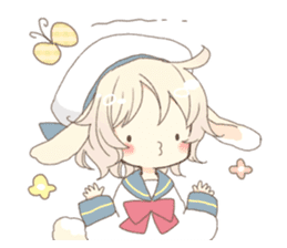 Rabbit ear boy Nicola sticker #10858306