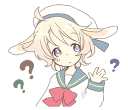 Rabbit ear boy Nicola sticker #10858310