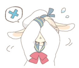 Rabbit ear boy Nicola sticker #10858311