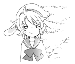 Rabbit ear boy Nicola sticker #10858315