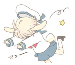 Rabbit ear boy Nicola sticker #10858318
