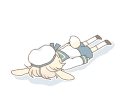 Rabbit ear boy Nicola sticker #10858319