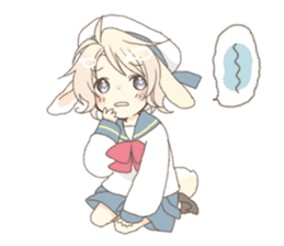 Rabbit ear boy Nicola sticker #10858320