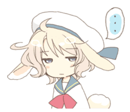 Rabbit ear boy Nicola sticker #10858321