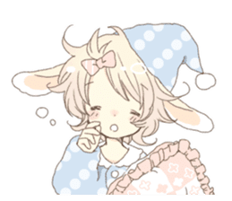 Rabbit ear boy Nicola sticker #10858326