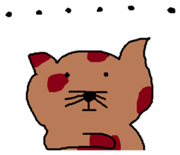 a mottled cat called Peat sticker #10859610