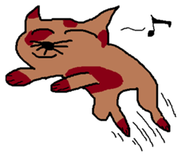 a mottled cat called Peat sticker #10859611