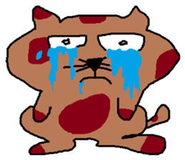 a mottled cat called Peat sticker #10859616