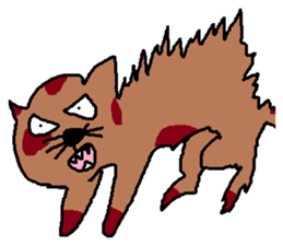 a mottled cat called Peat sticker #10859617