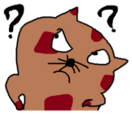 a mottled cat called Peat sticker #10859619