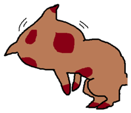 a mottled cat called Peat sticker #10859625