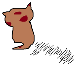 a mottled cat called Peat sticker #10859628