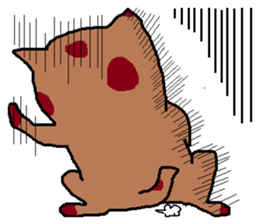 a mottled cat called Peat sticker #10859632