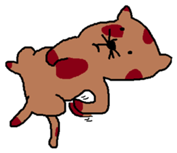 a mottled cat called Peat sticker #10859642