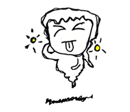 I am a ghost cute. My name is Ian sticker #10860103