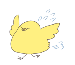 yellow round bird sticker sticker #10860770